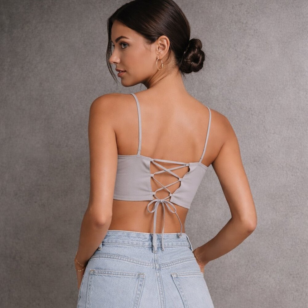 Olivia Cross Back Crop Top